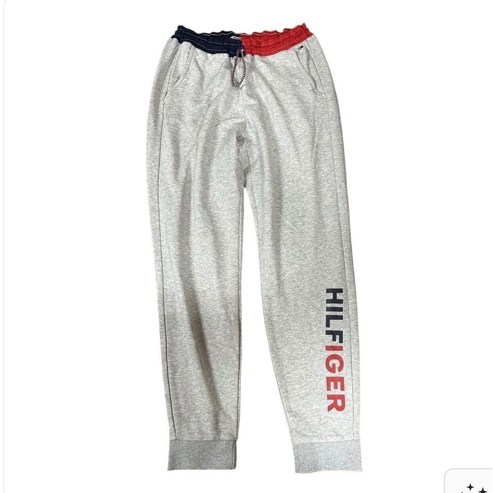 Tommy Hilfiger 2010's Vintage Drawstring Sweatpant Logo Leg Cuff Ankle Size M